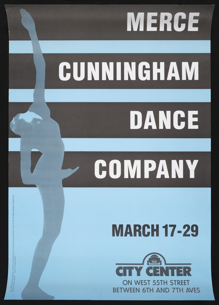 poster for Merce Cunningham Dance Company: City Center March 17-29, 1992