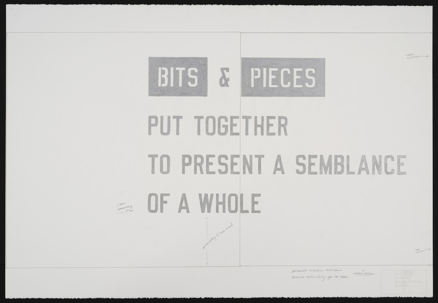 Study for Bits & Pieces Put Together to Present a Semblance of a Whole