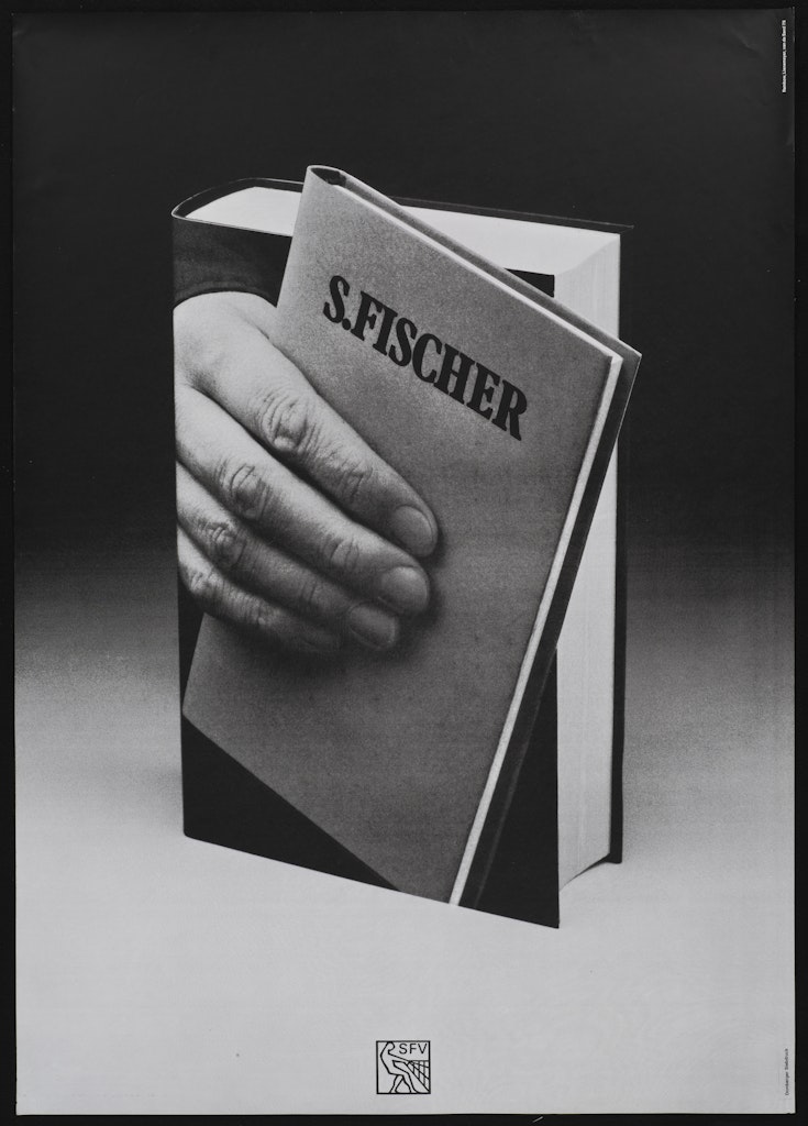 Poster for S. Fischer Publishing House, Das Schreibende Buch