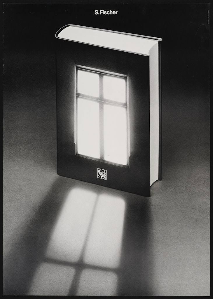 Poster for S. Fischer Publishing House, Das Fensterbuch