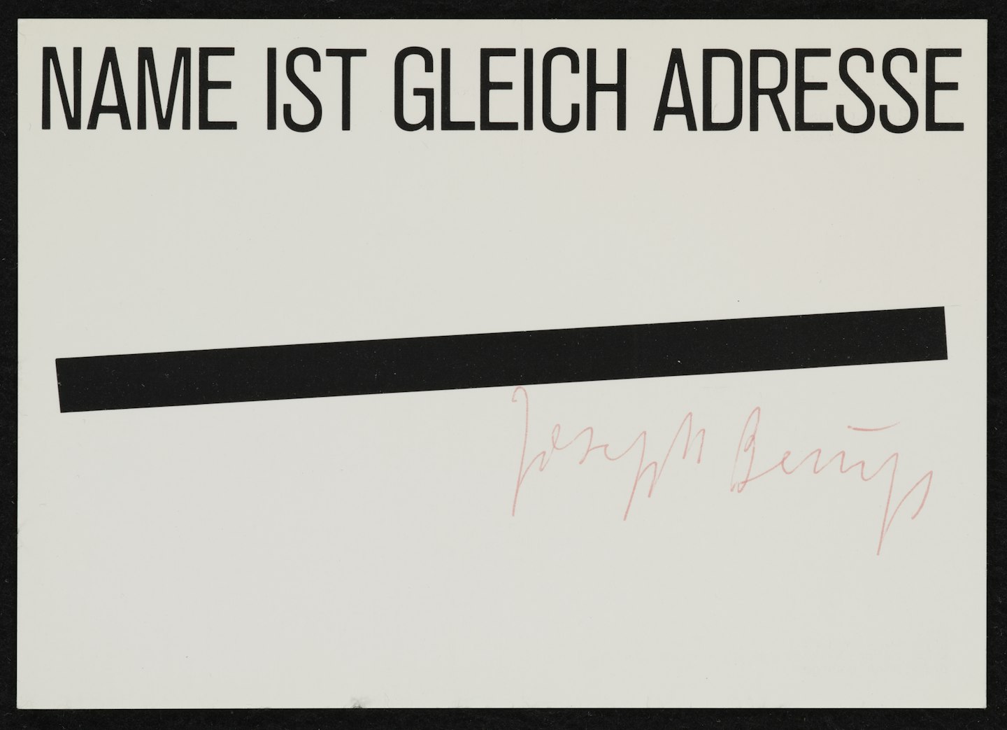 Name ist gleich Adresse (Name Equals Address)