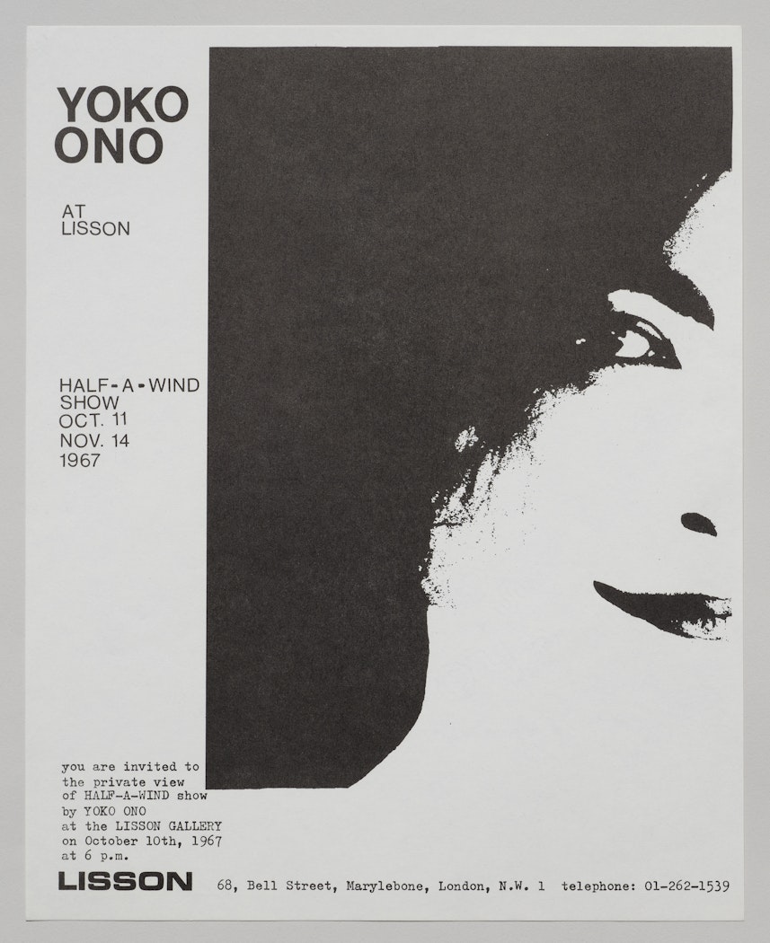 Invitation to preview, Yoko Ono at Lisson: Half-A-Wind Show, London October 10, 1967