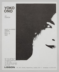 Invitation to preview, Yoko Ono at Lisson: Half-A-Wind Show, London October 10, 1967