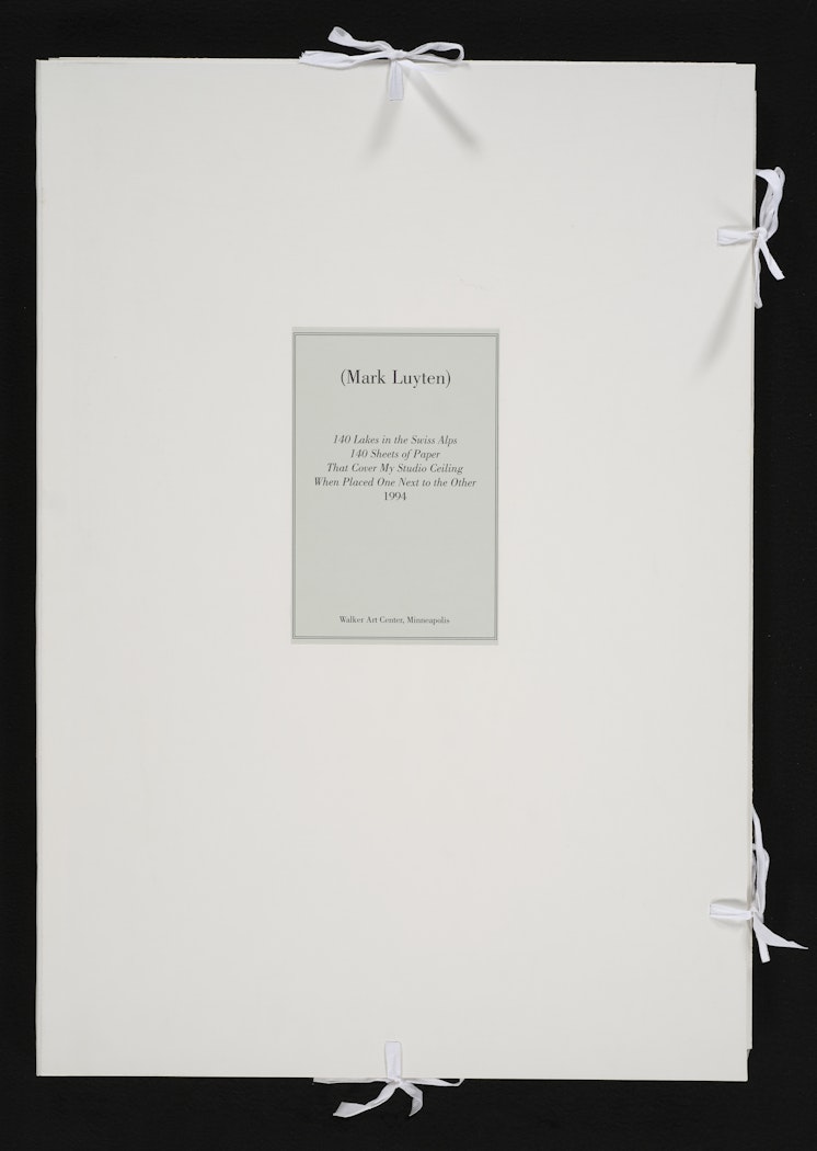 140 Lakes in the Swiss Alps 140 Sheets of Paper That Cove My Studio Floor When Place One Next to the Other from On a Balcony