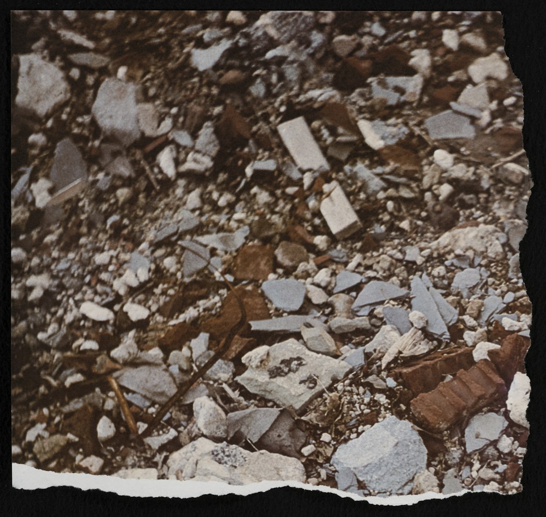 Torn Photograph from the Second Stop (Rubble) Second Mountain of 6 Stops on a Section