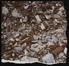 Torn Photograph from the Second Stop (Rubble) Second Mountain of 6 Stops on a Section