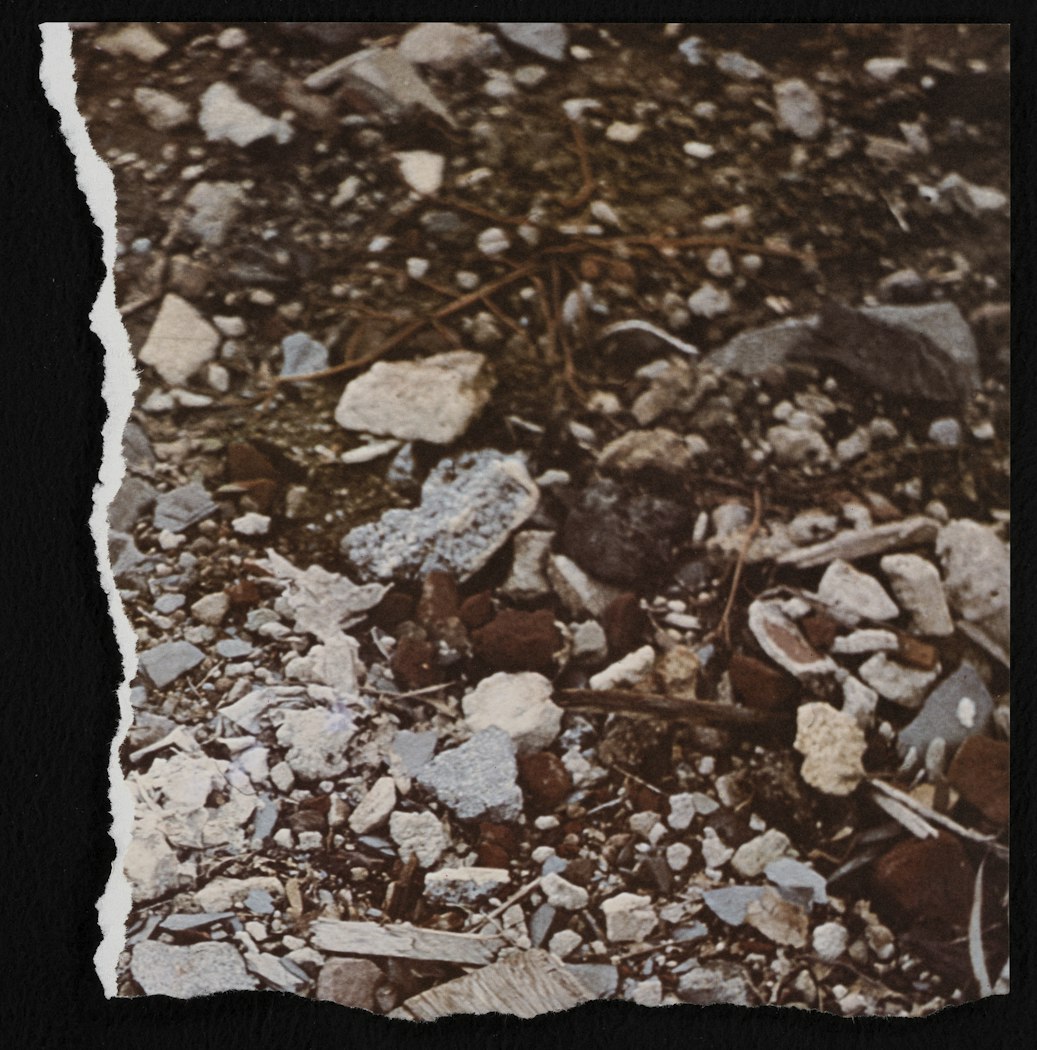 Torn Photograph from the Second Stop (Rubble) Second Mountain of 6 Stops on a Section