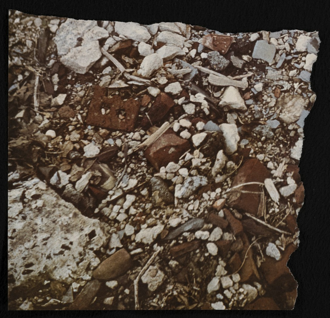 Torn Photograph from the Second Stop (Rubble) Second Mountain of 6 Stops on a Section