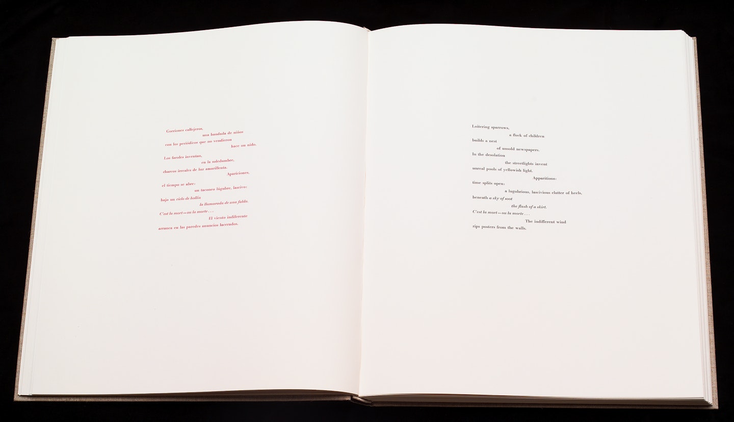 2-page spread of opened book