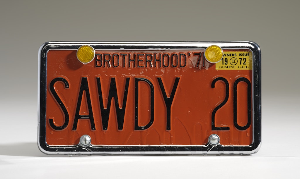 Souvenir License Place for Sawdy