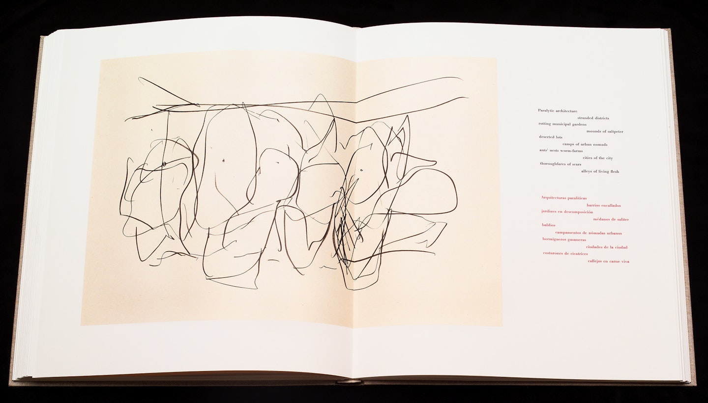 2-page spread of opened book