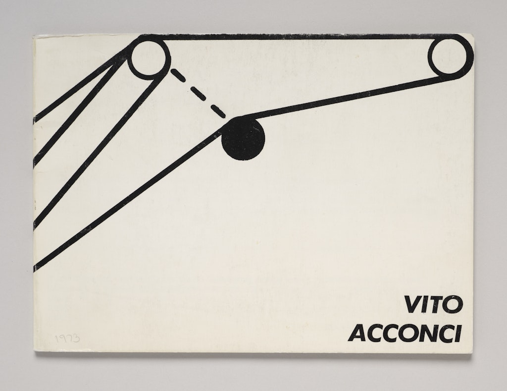 Vito Acconci: Catalogue of Headlines and Image