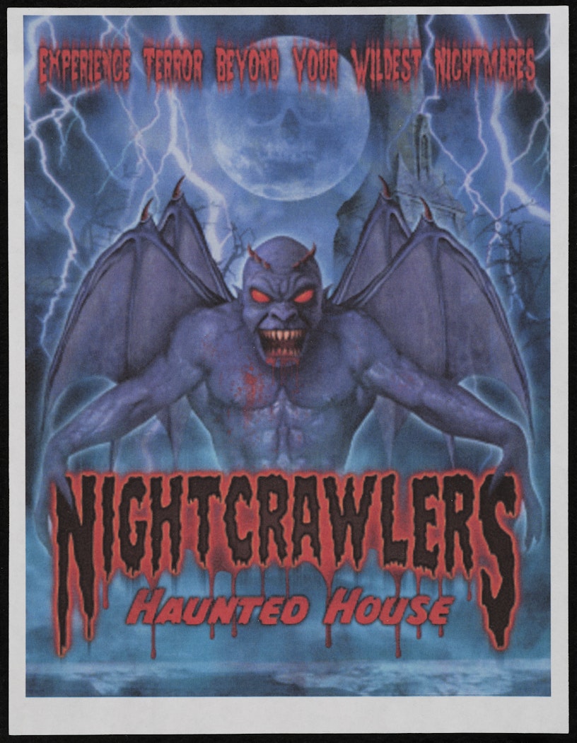 found spook house fliers from Southern California and Detroit, Michigan from Studies for the film "Spook House"