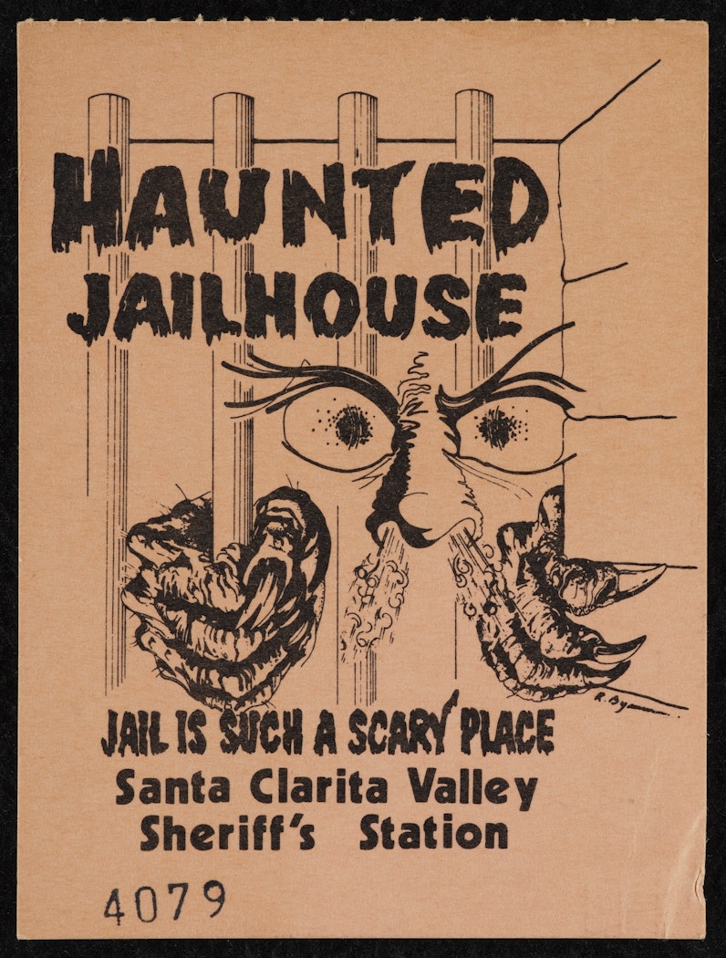found spook house fliers from Southern California and Detroit, Michigan from Studies for the film "Spook House"