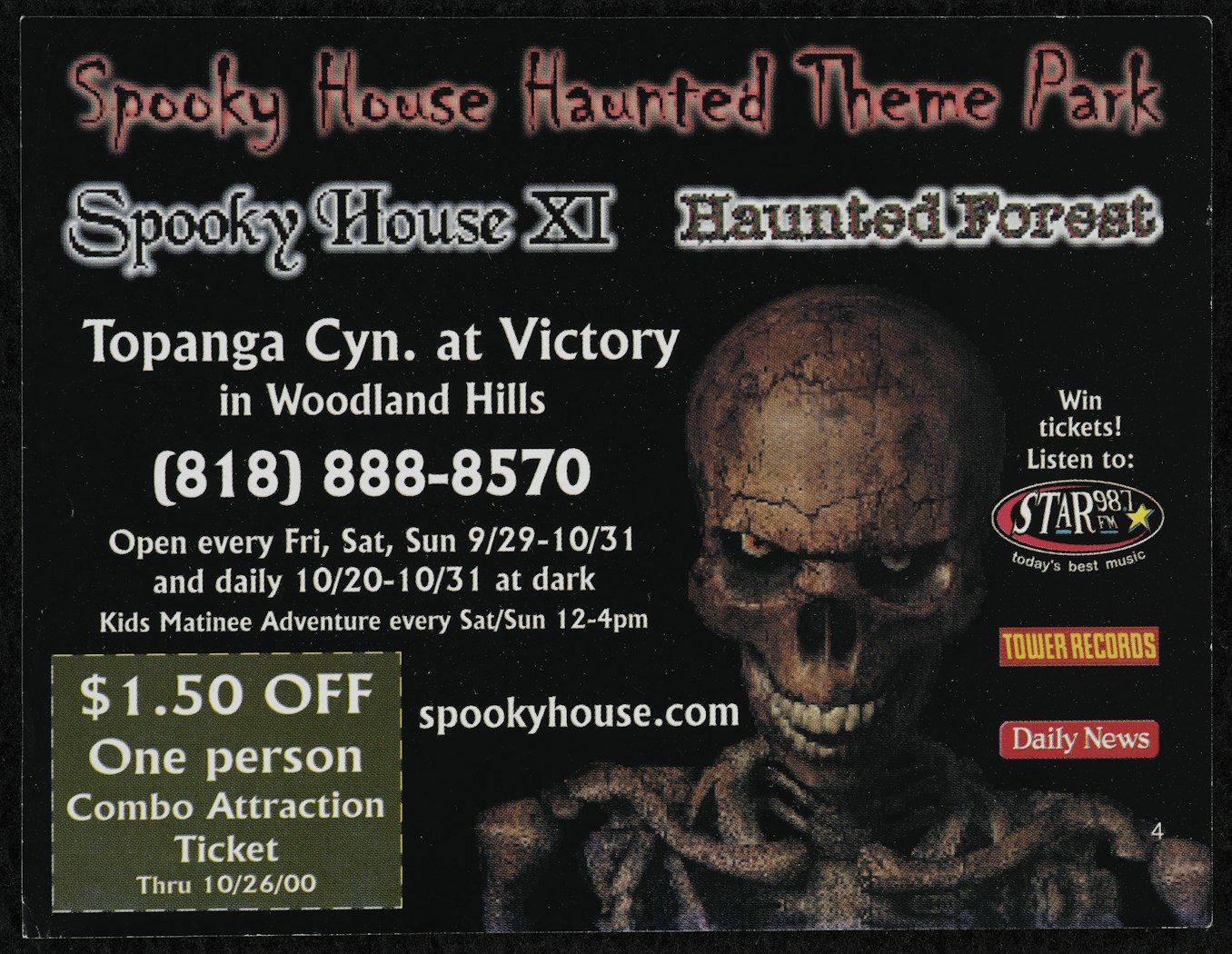 found spook house fliers from Southern California and Detroit, Michigan from Studies for the film "Spook House"