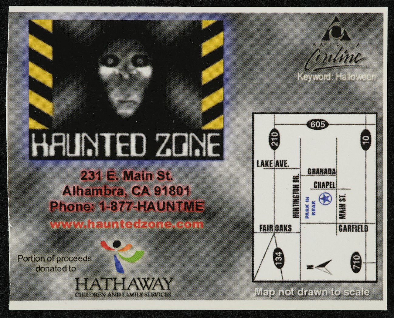 found spook house fliers from Southern California and Detroit, Michigan from Studies for the film "Spook House"