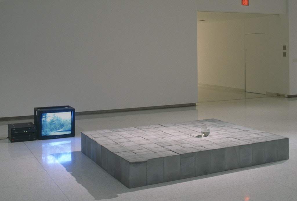 108 Imprints of My Studio's Floorboards Made in Minneapolis 1996-1997 (Bob's Cement Cubes) from On a Balcony