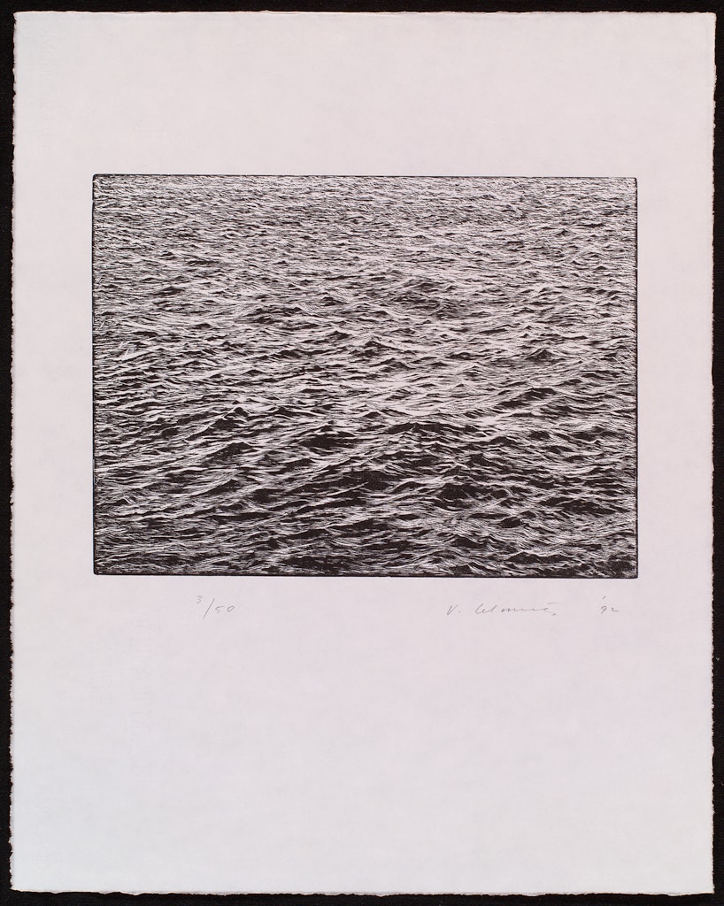 Ocean Surface Woodcut