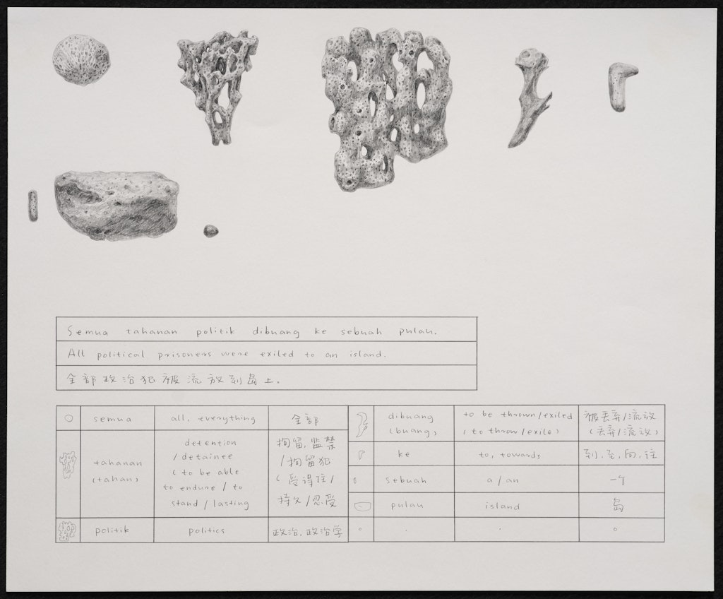 Coral Dictionary (All political prisoners were exiled to an island.)