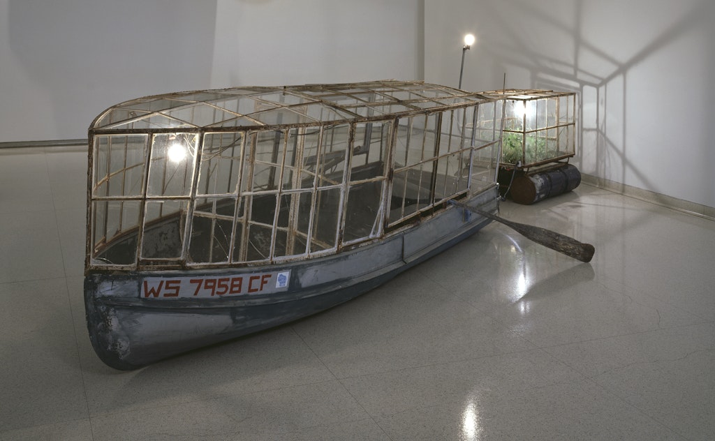 Glass Roofed Boat with Cargo Trailer