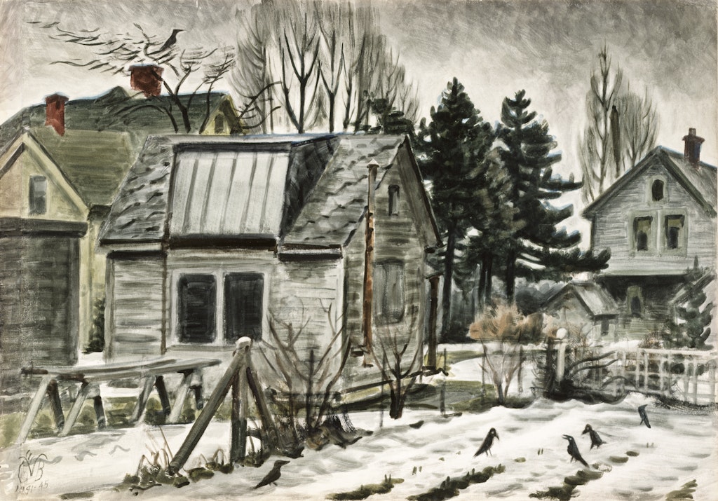 Blackbirds in the Snow