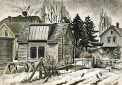 Blackbirds in the Snow