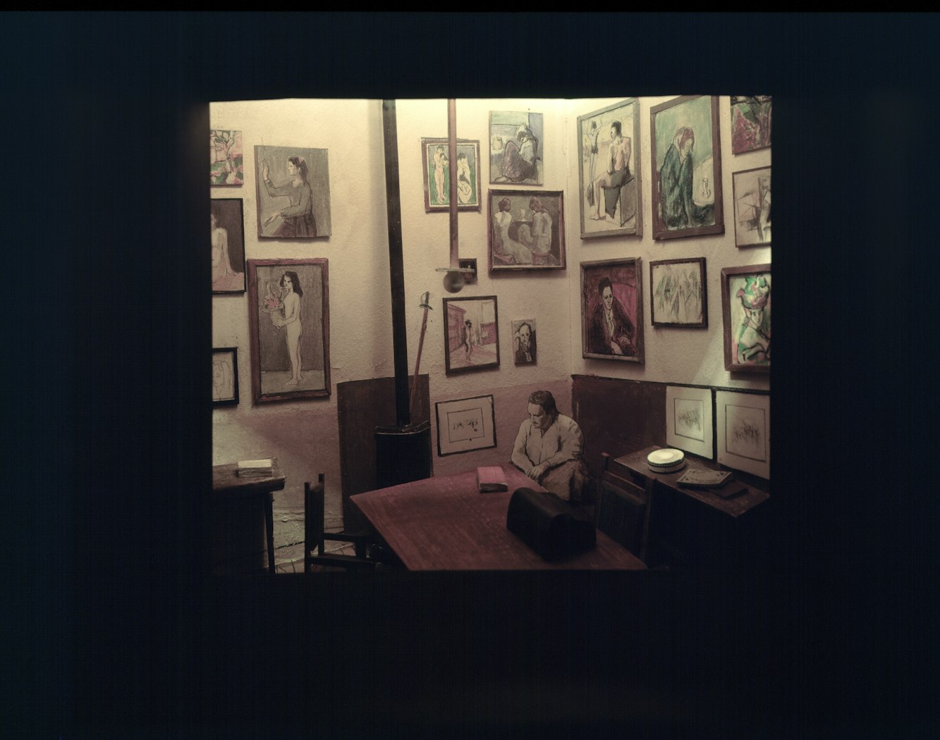 Interior view of box