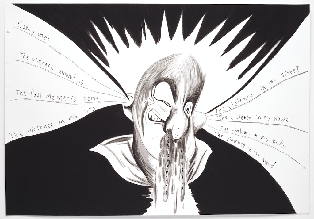 Untitled (Essay one, from Paul Mc Meats series, The violence around us)