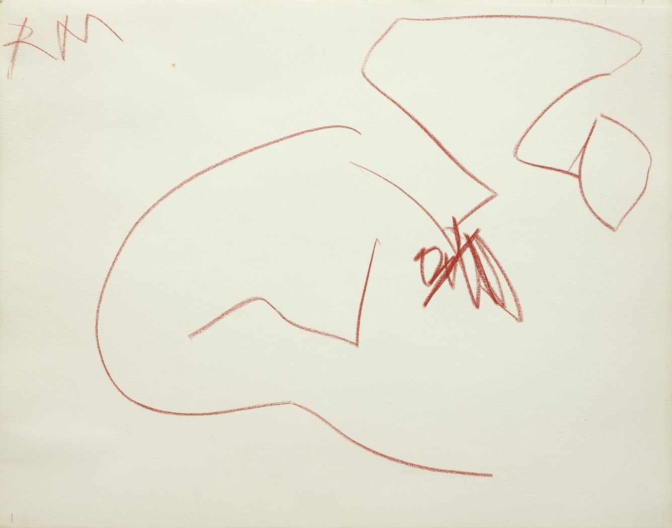 Red Pencil Automatism Drawing #1
