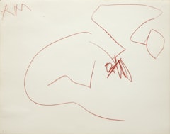Red Pencil Automatism Drawing #1