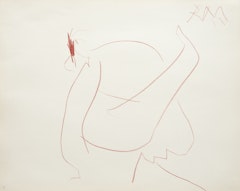 Red Pencil Automatism Drawing #4
