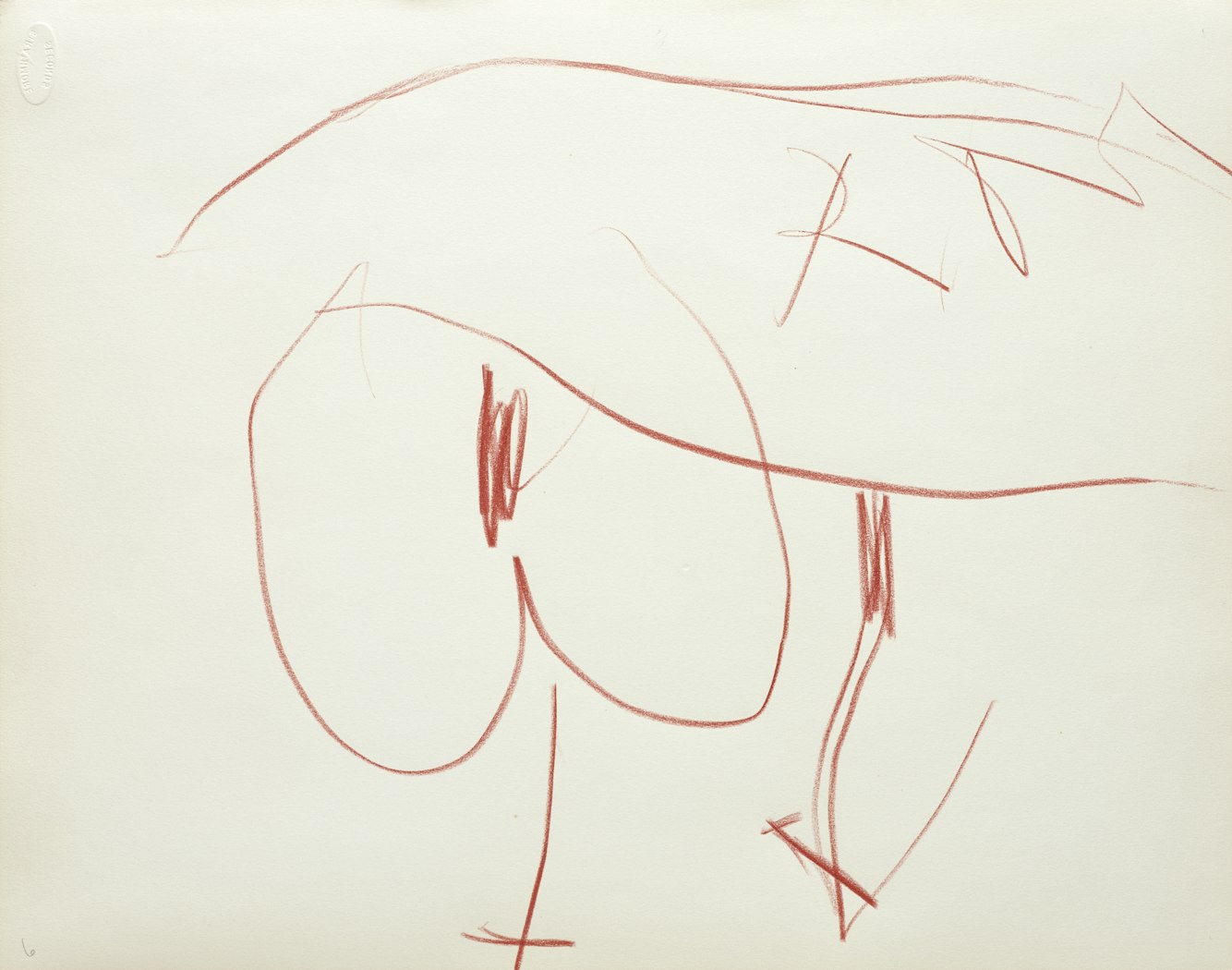 Red Pencil Automatism Drawing #6