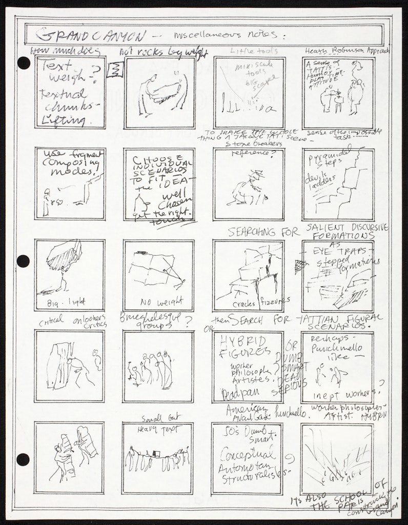 Studies for Constructing the Grand Canyon