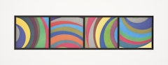 Irregular Arcs From Four Sides (with Black Border)