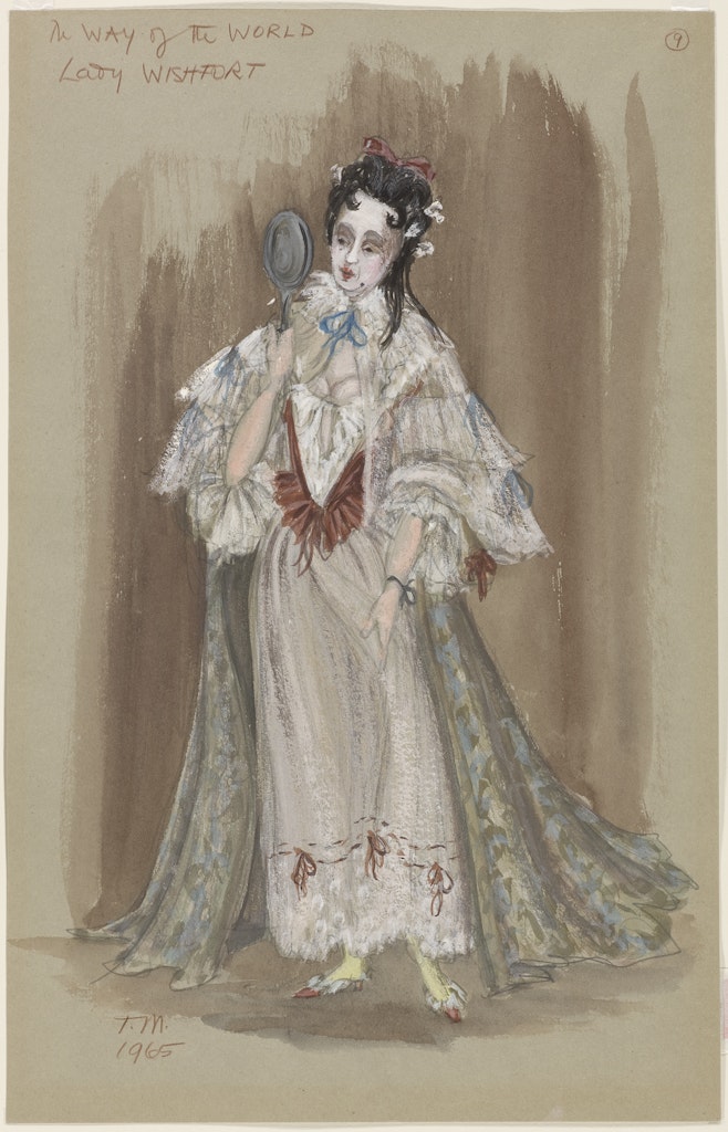 Costume design for Lady Wishfort in The Way of the World 1985 Minnesota Theater Company production