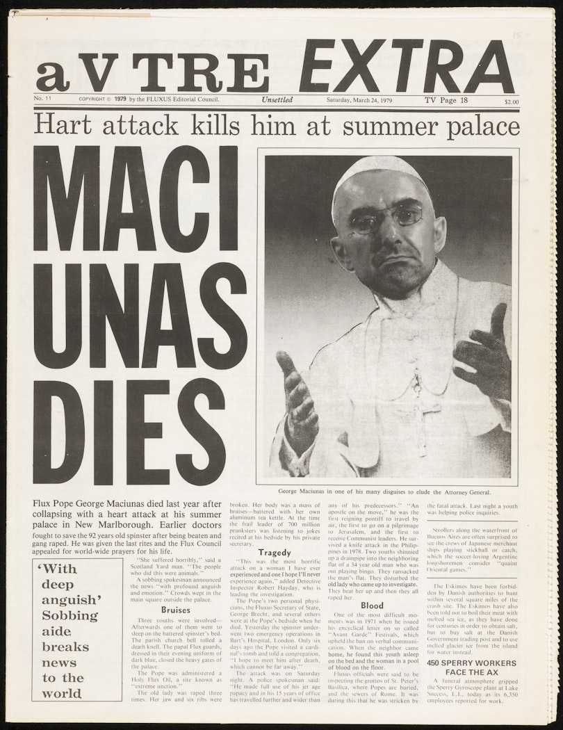 a V TRE EXTRA  (Fluxus Newspaper #11)