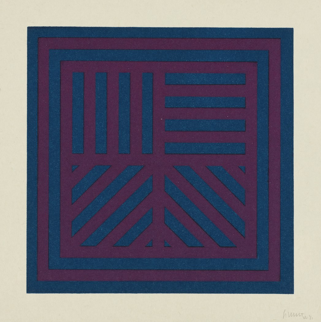 Bands in Four Directions (Red/Blue)