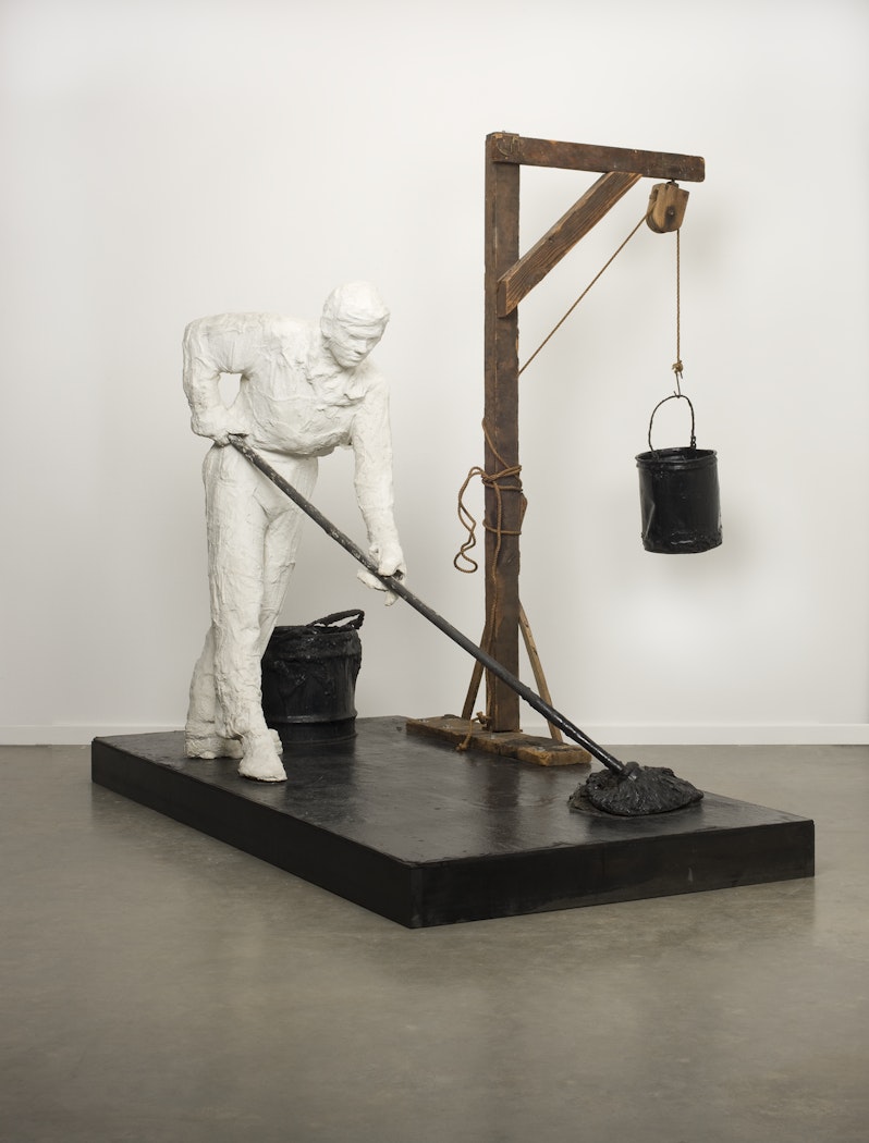 Sculpture installed in photo studio
