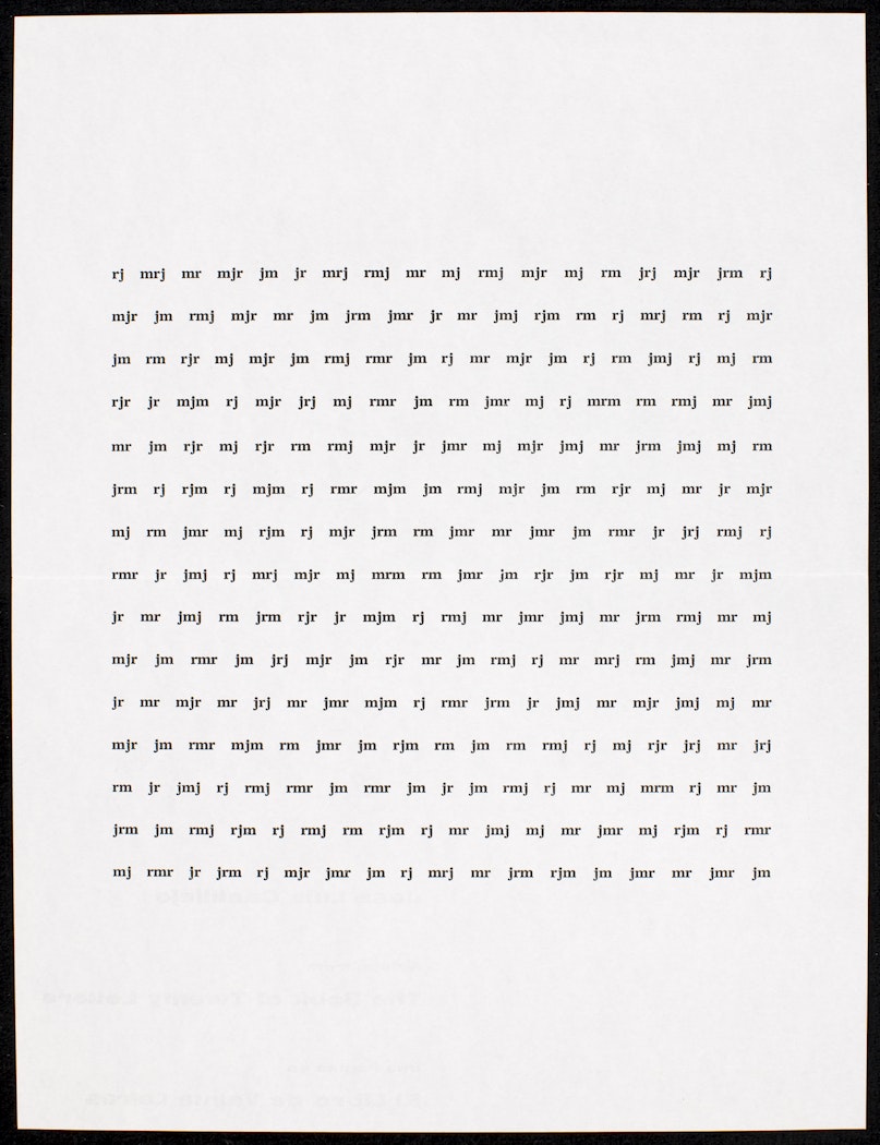 A Page from the Book of Twenty Letters
