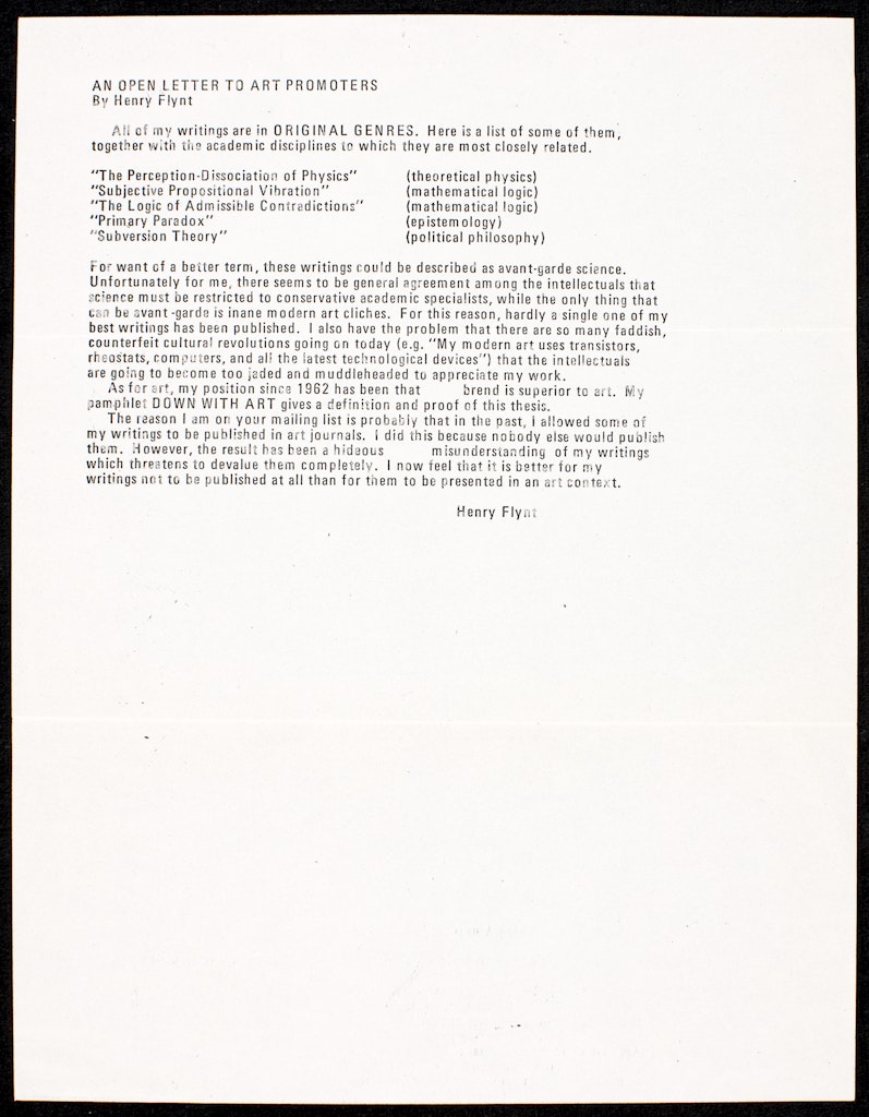 An Open Letter to Art Promoters