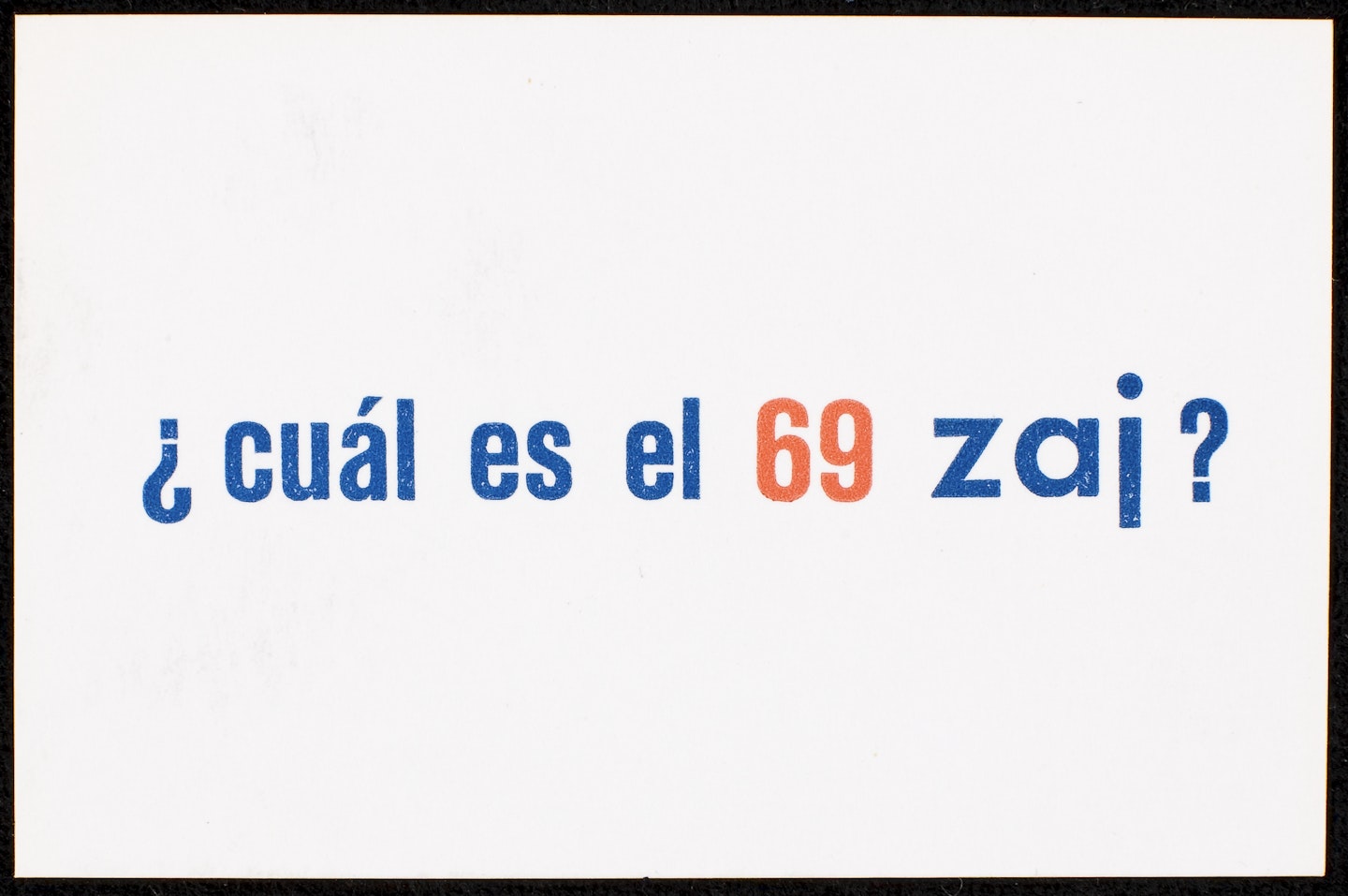 Una pregunta zaj