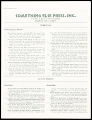 Something Else Press - Order Form