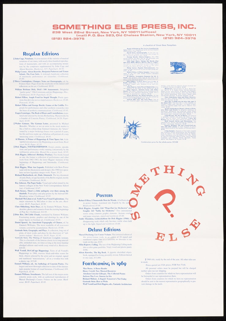 Something Else Press  Catalogue 1968