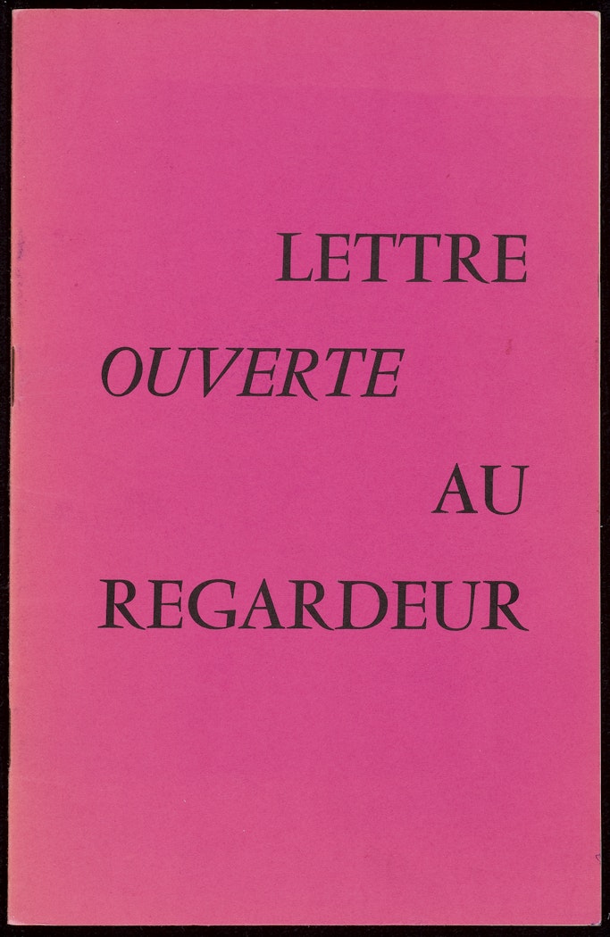 Lettre Ouverte au Regardeur