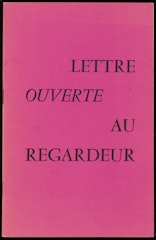 Lettre Ouverte au Regardeur