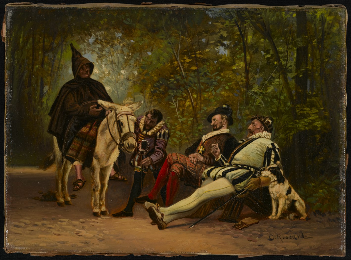 Commedia Figures in a Landscape