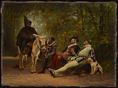 Commedia Figures in a Landscape