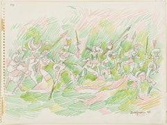 sketch for the Menotti ballet: "The Unicorn, the Gorgon, and The Manticore"