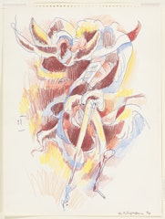 Man in the Castle Dancing sketch for the Menotti ballet:  "The Unicorn, The Gorgon, and The Manticore"