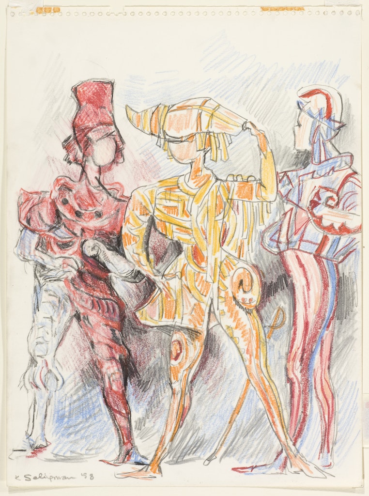 Town Folks Promenading, First Madrigal sketch for the Menotti ballet:  